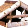 Futterhaus Aus Birkenholz Mit Schilfdach -Matador Verkaufsgeschäft 1099futterhausbirkenholzdachmitschilf35x17x19cm