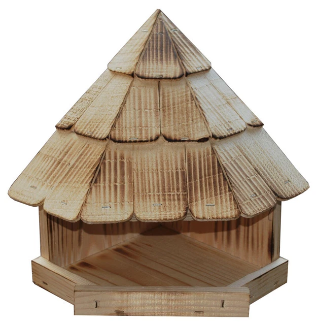 Matador Verkaufsgeschäft -Matador Verkaufsgeschäft Vogel Futterhaus Haupt Eckhaus mit Schindeln H70612 Futterstation